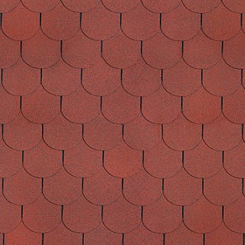 Asphalt shingle - red (beaver)